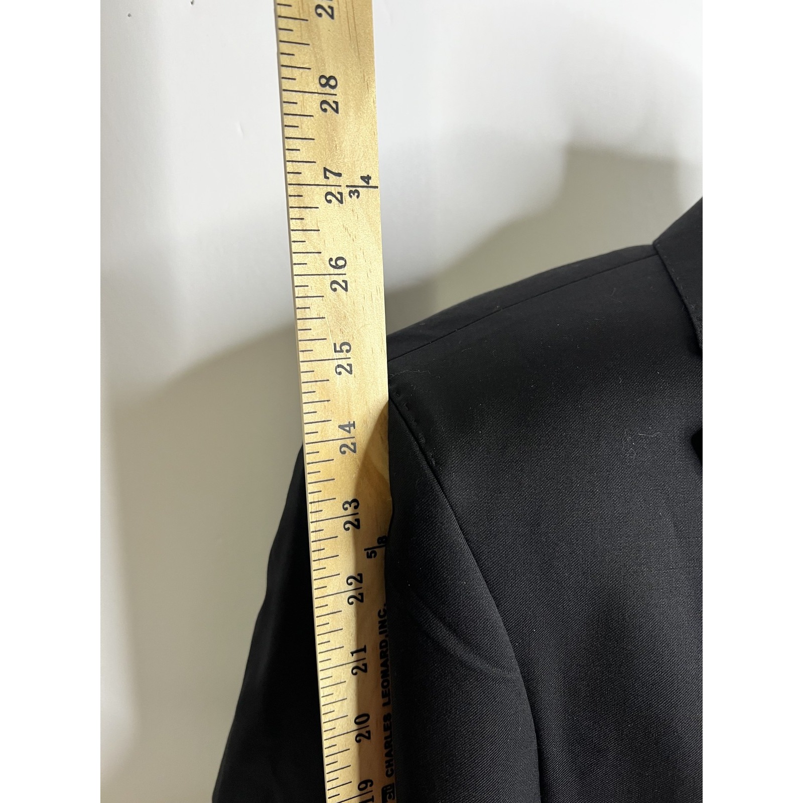 Hugo Boss Blazer Mens 40 Regular Black Guabello Super 120 Wool Sport Coat Jacket — image 3 of 8